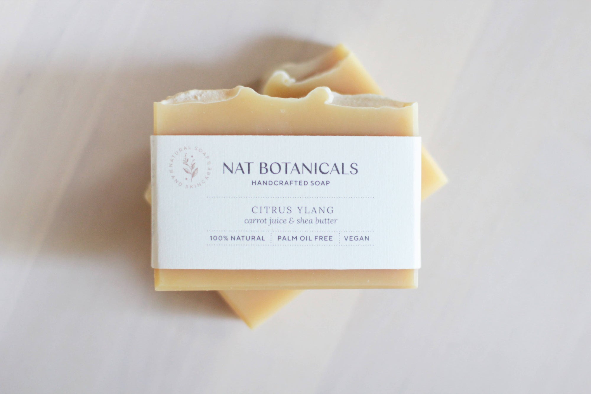 NAT BOTANICALS - Citrus Ylang Carrot Juice & Shea Butter Soap