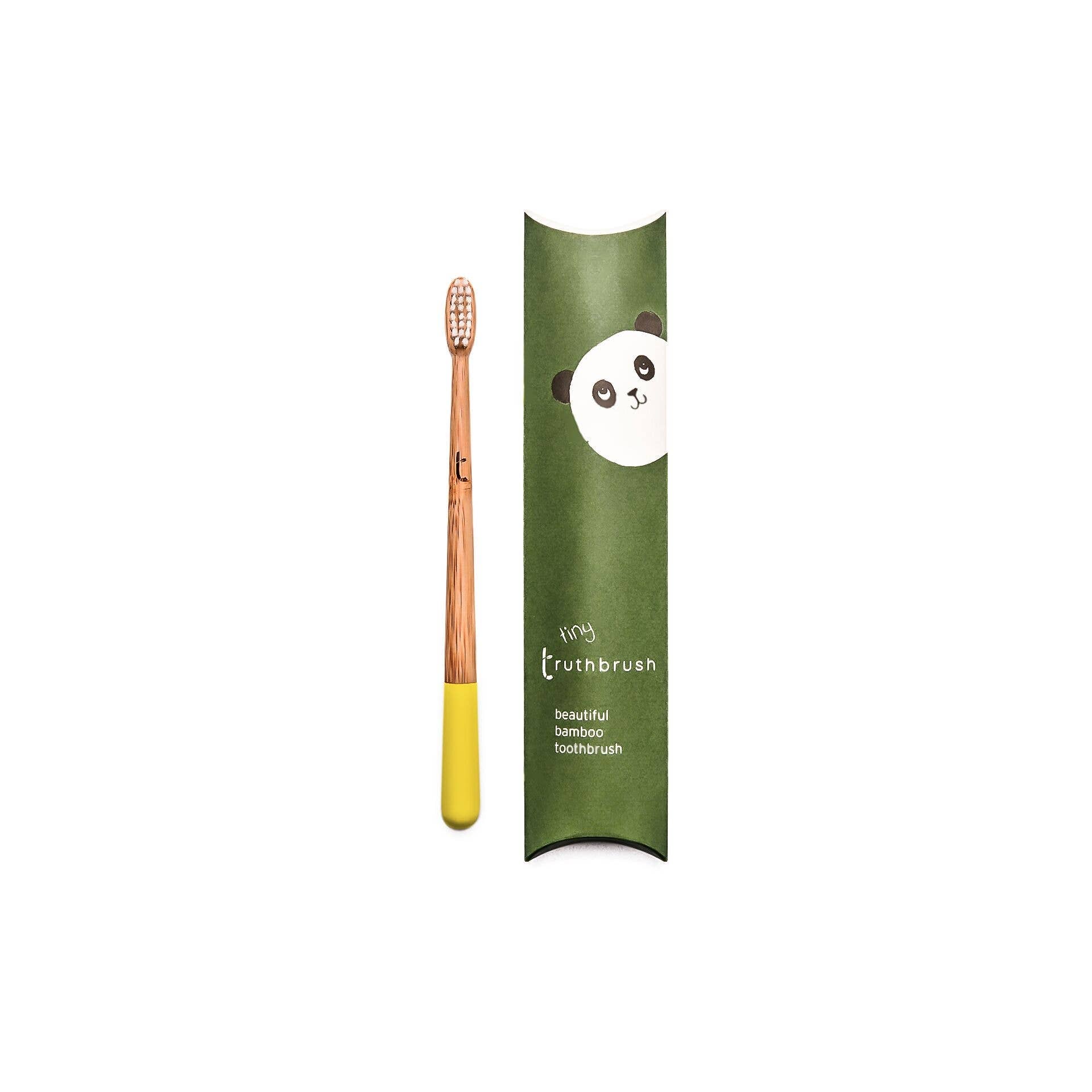 Color Yellow Tiny Bamboo Truthbrush - For Kids