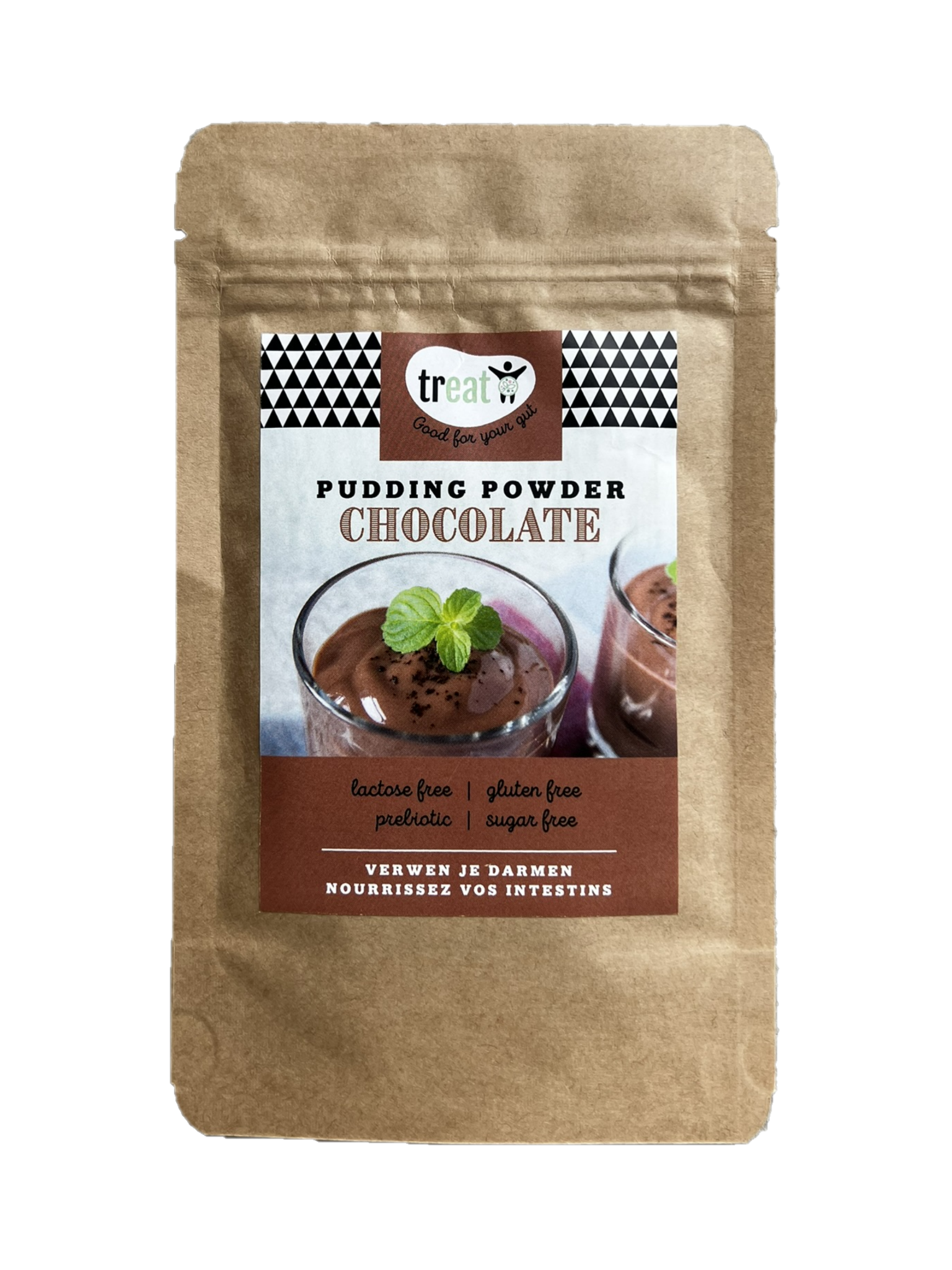 A pack of  TREAT Pudding Powder Chocolate