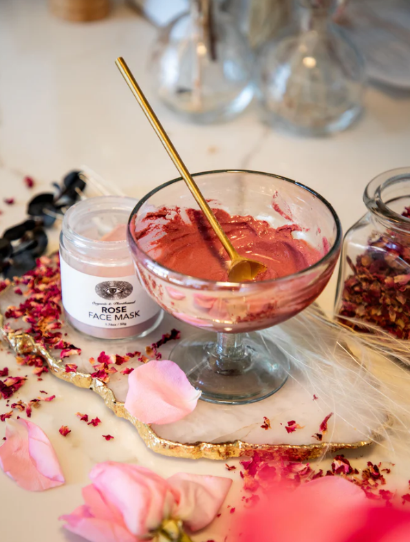Rose Face Mask in a glass