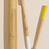 Yellow  and White Tiny Bamboo Truthbrush