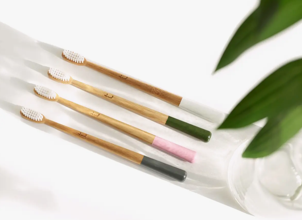 4 Colors Bamboo Truthbrush with leaves