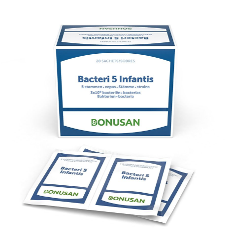 Four sachets of Bonusan Bacteri 5 Infantis