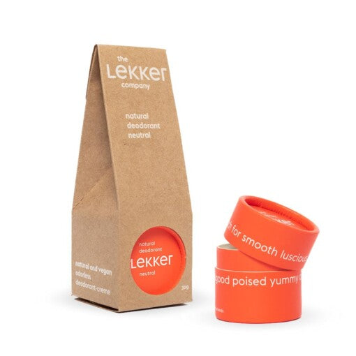 LEKKER - Natural Deodorant Neutral with packaging and the product itself